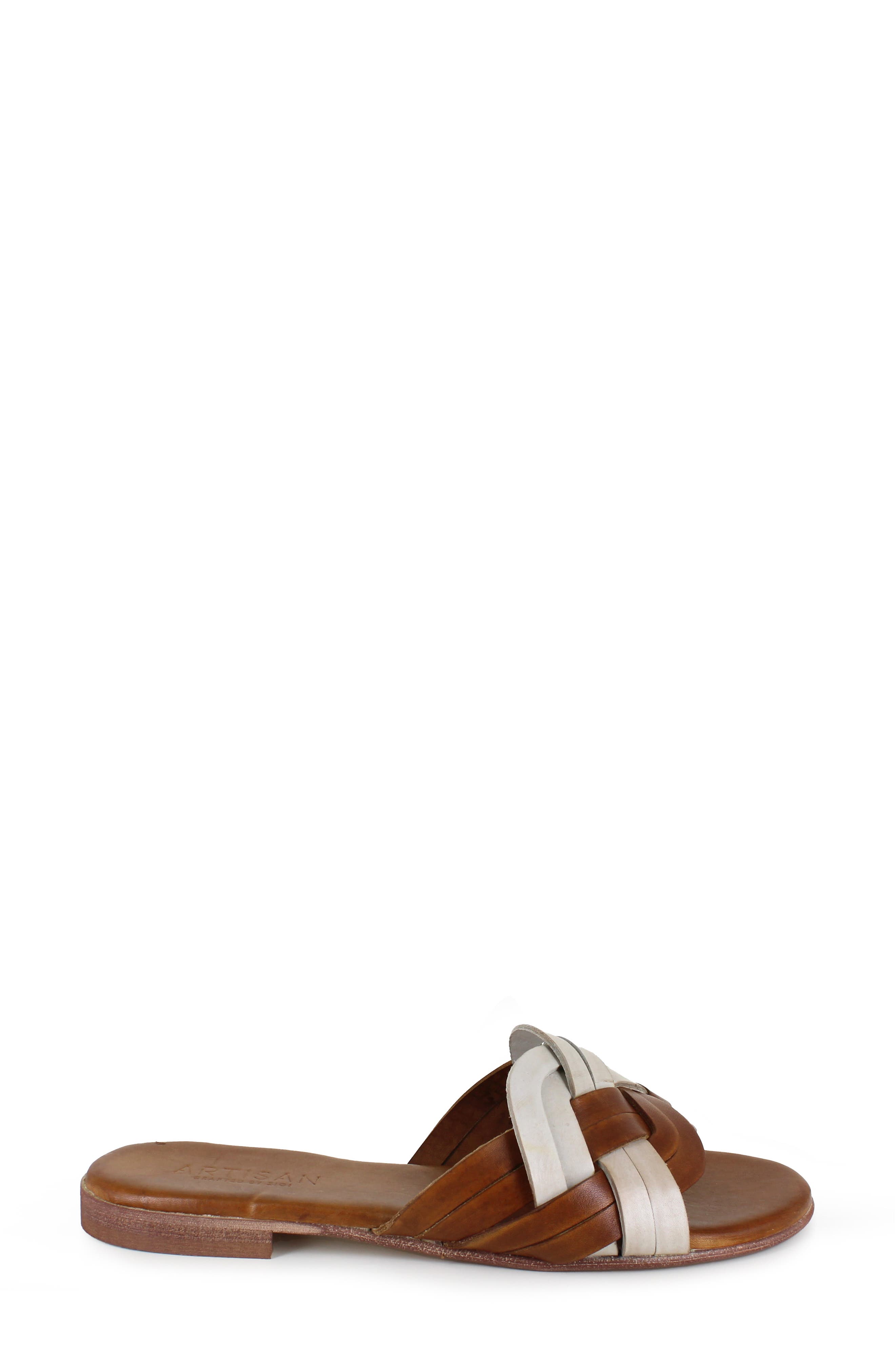 Arutzy Slide Sandal, Alternate, color, BROWN MULTI