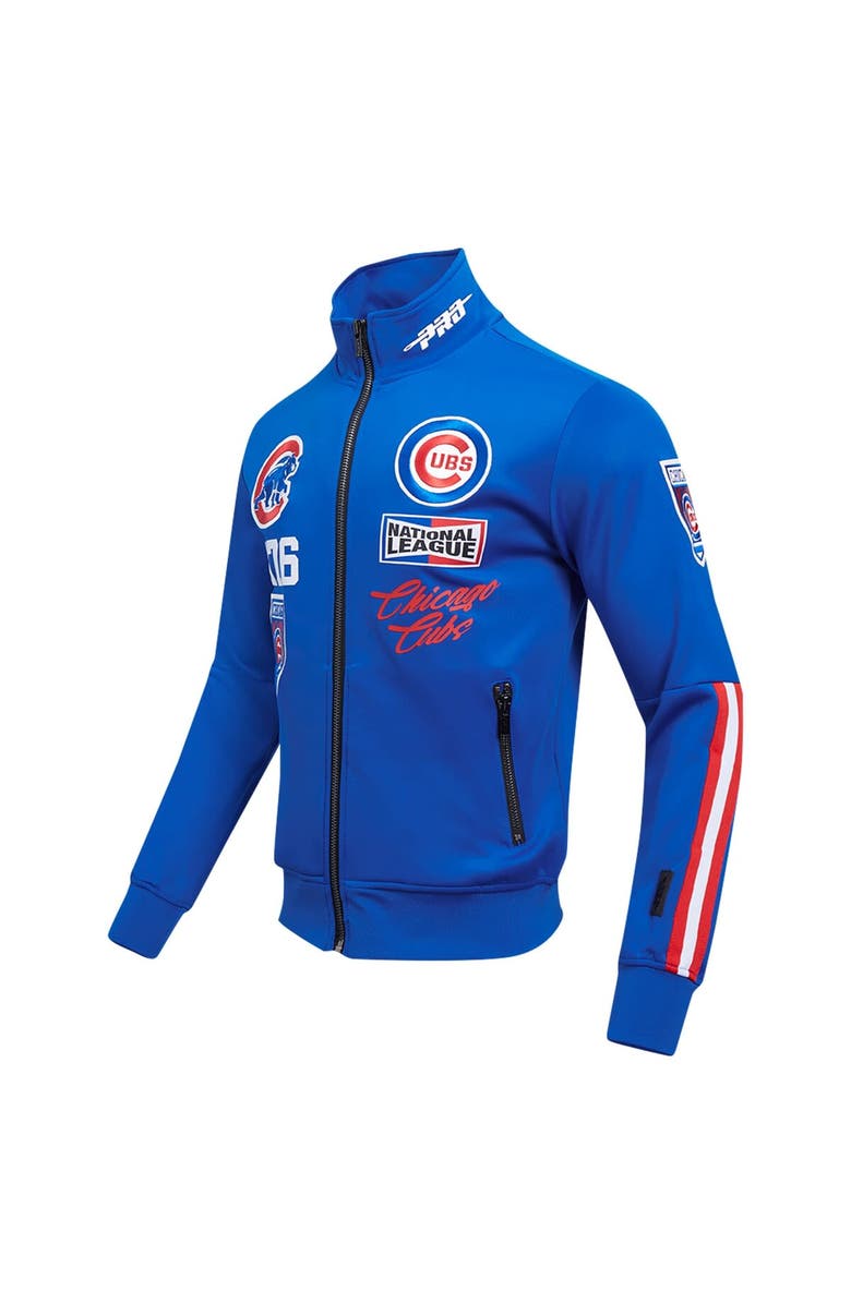 PRO STANDARD Men's Pro Standard Royal Chicago Cubs Fast Lane Full-Zip Track Jacket, Alternate, color, Royal