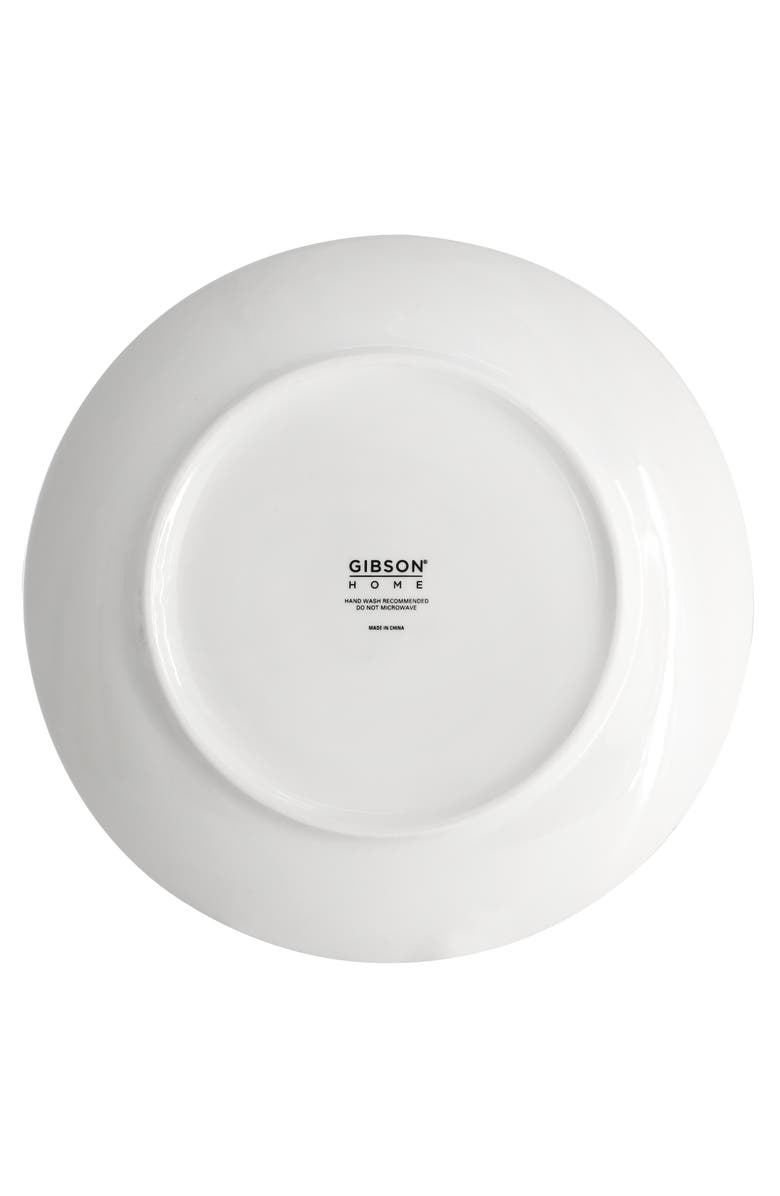 Gibson Home Ogalla 4 Piece Fine Ceramic 10.5 Inch Dinner Plate Set, Alternate, color, Gold