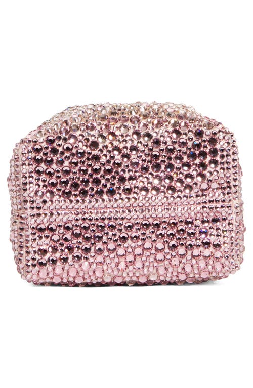 Jimmy Choo Bon Bon Crystal Embellished Drawstring Top Handle Pouch In Sunrise Mix