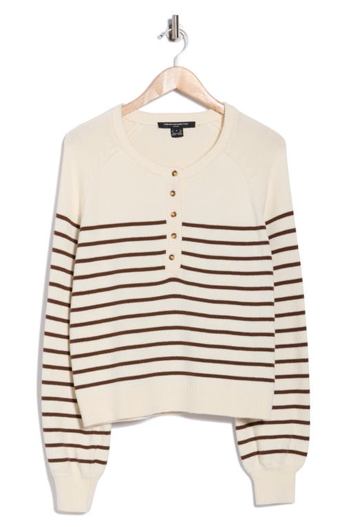 French Connection Mozart Stripe Sweater In Neutral
