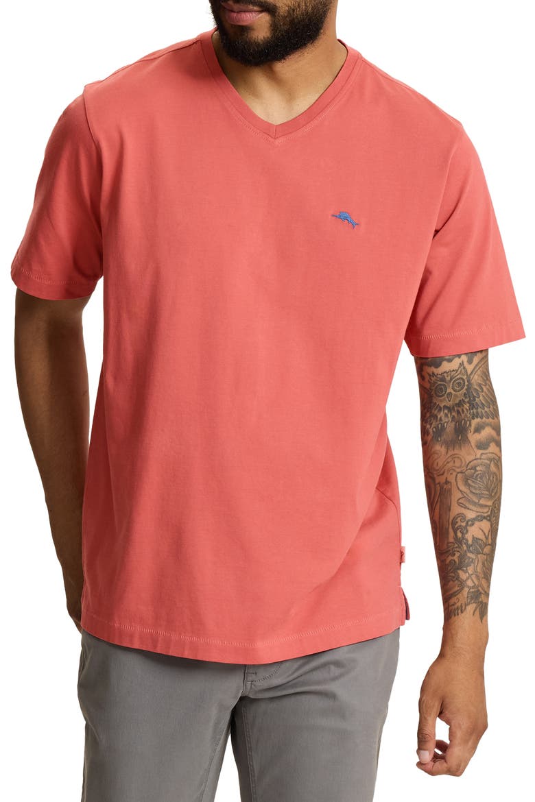New Bali Skyline V-Neck T-Shirt, Main, color, RED GINGER