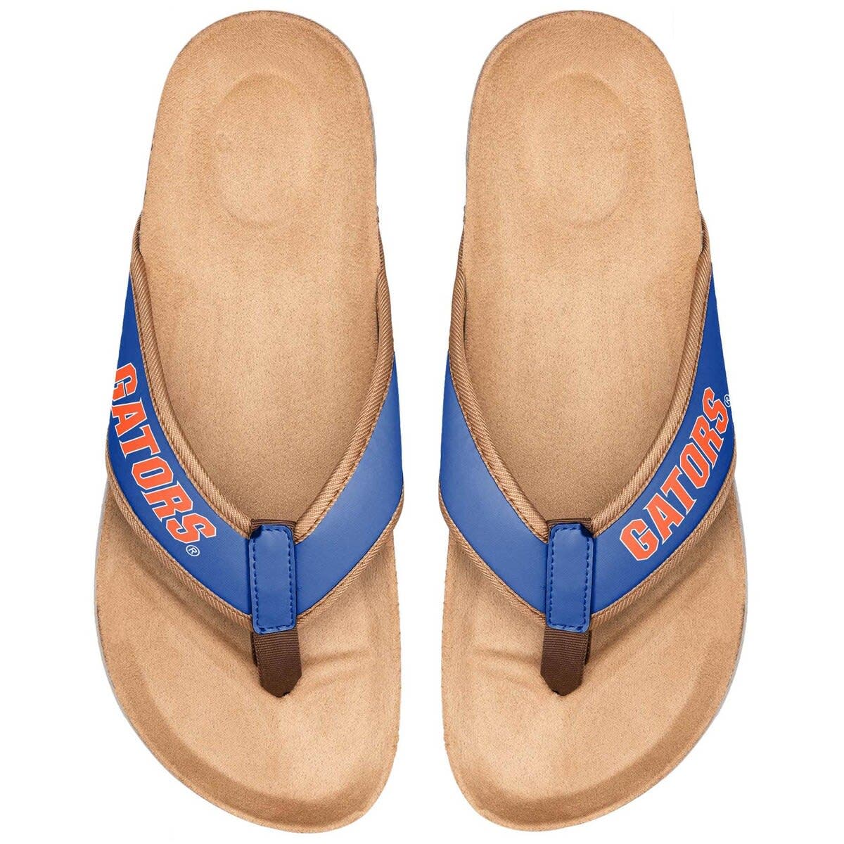 FOCO Men's FOCO Florida Gators Cork Flip Flops, Main, color, 