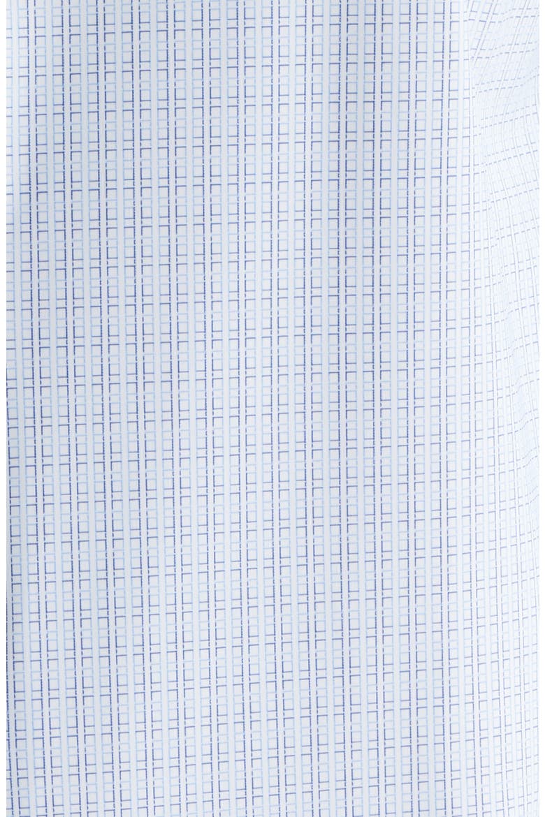 XC+™ Motion Microcheck Knit Button-Up Shirt, Alternate, color, WHITE/ NAVY GRID
