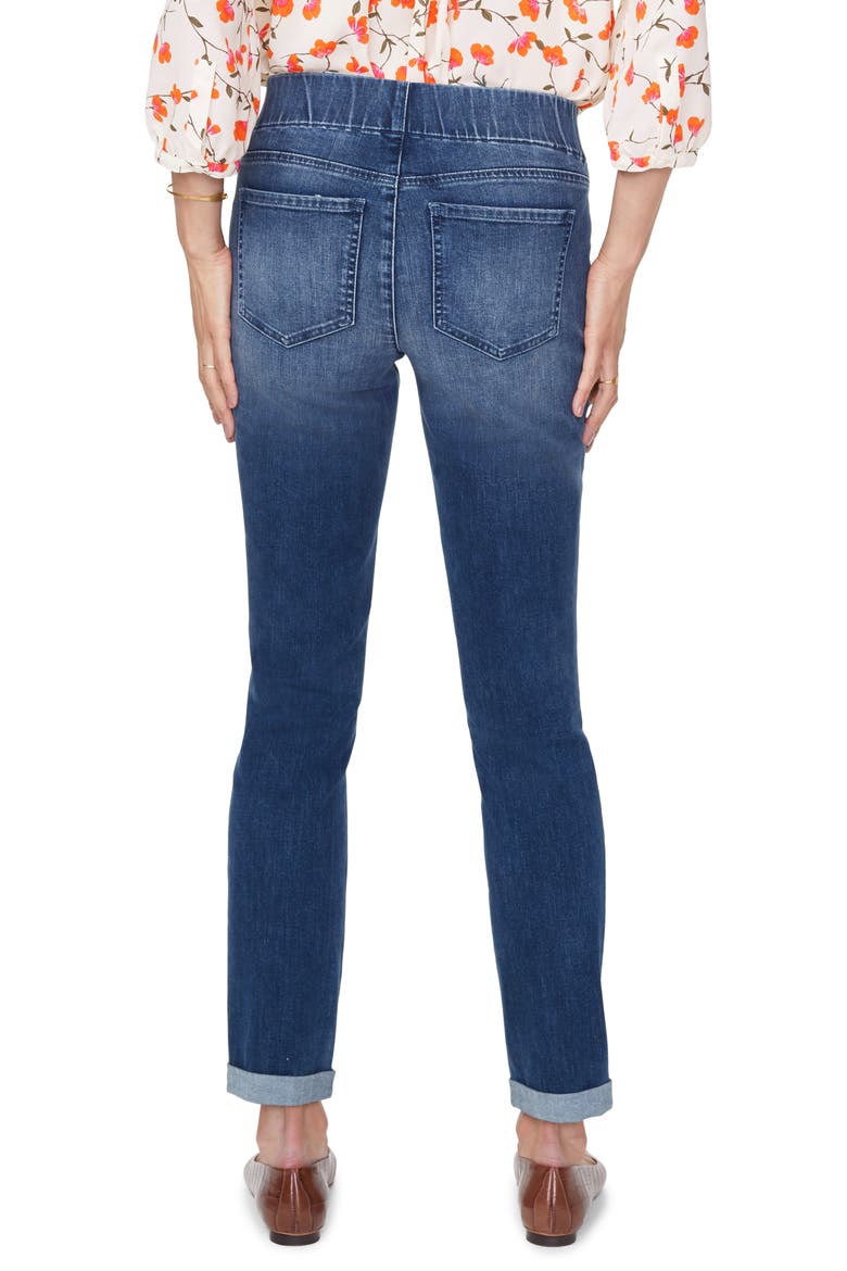Pull-On Rolled Cuff Skinny Ankle Jeans, Alternate, color, CLEAN SOLANA