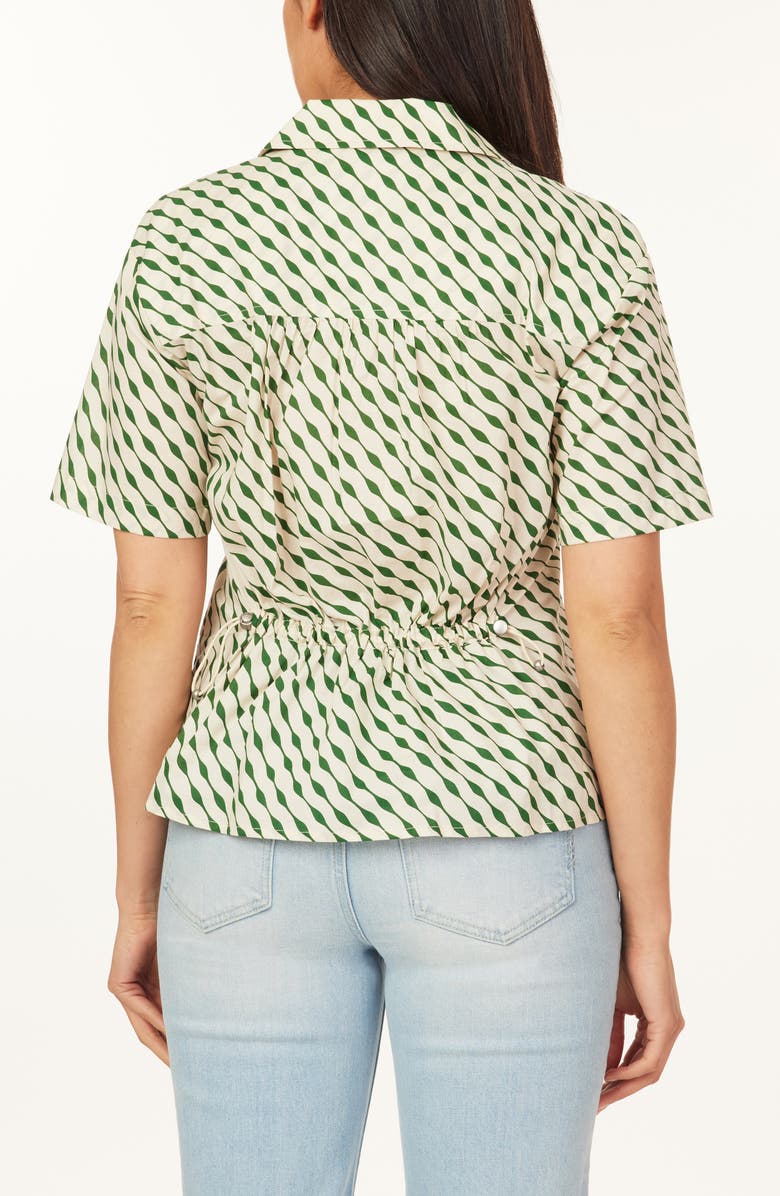 Scotch & Soda Printed Cotton Camp Shirt, Alternate, color, Vintage Stripe