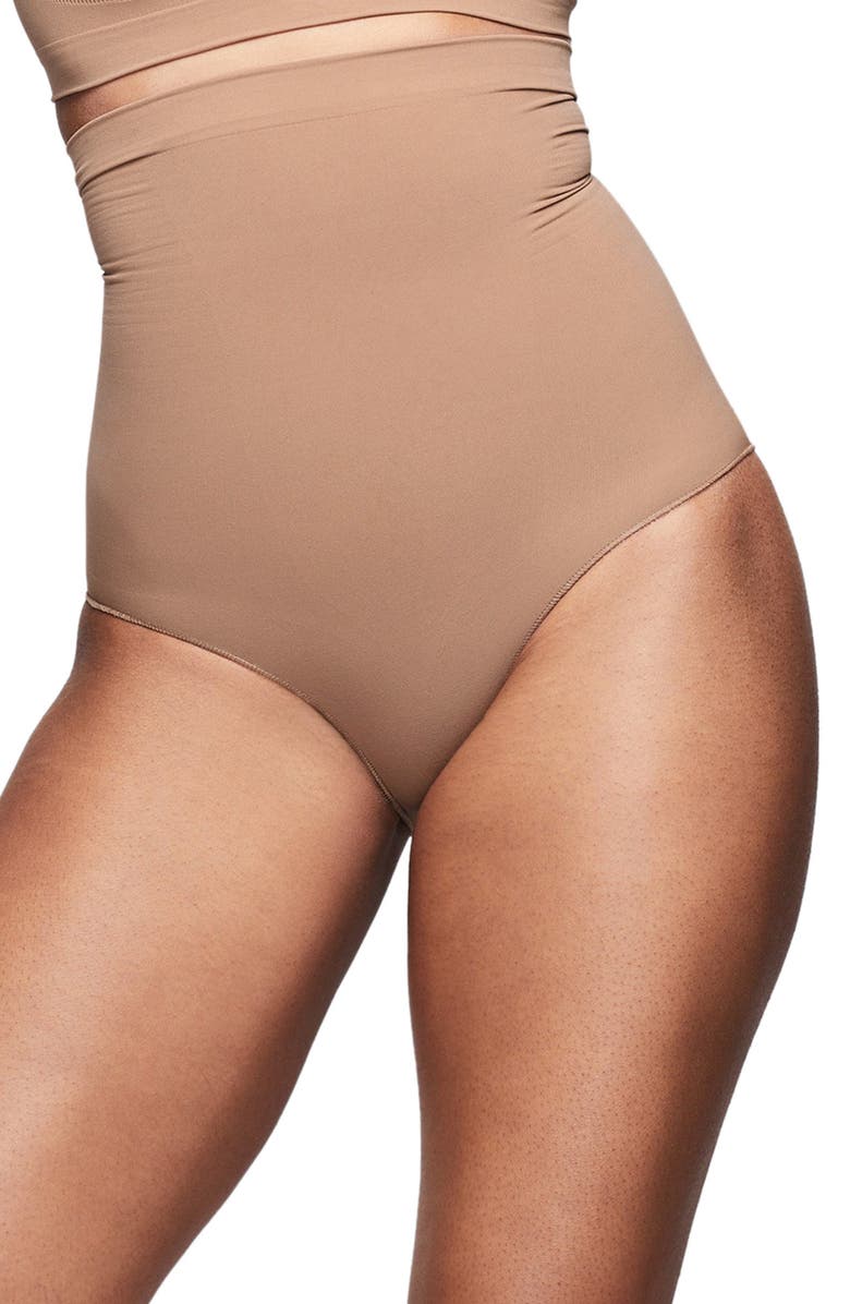 SKIMS Seamless Sculpt High Waist Briefs, Main, color, Sienna