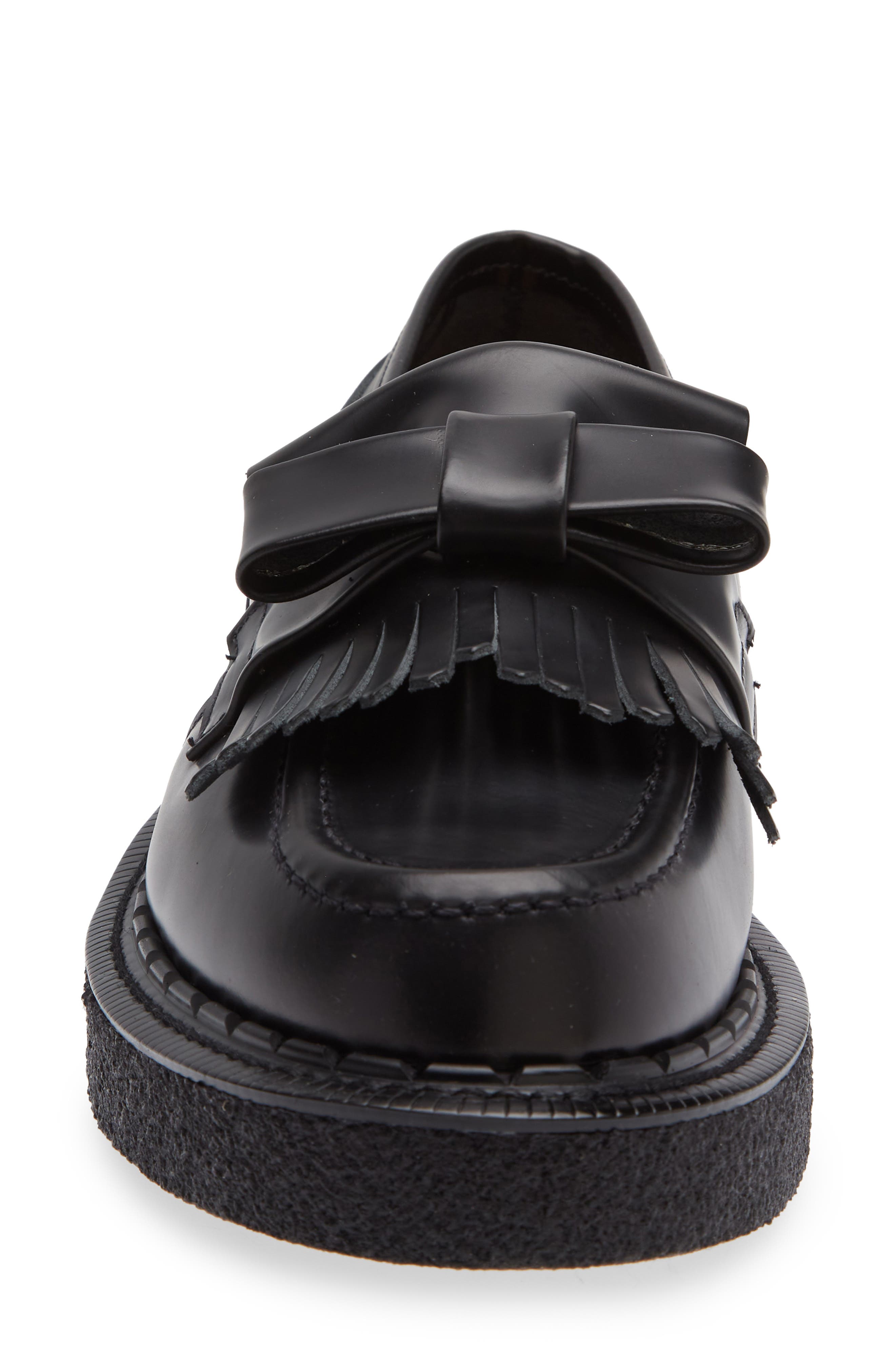 Comme des Garçons Girl x George Cox Ribbon Platform Loafer, Alternate, color, Black