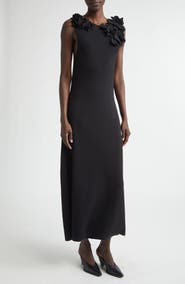 Altuzarra Woolfe Floral Appliqué Sleeveless Sweater Dress