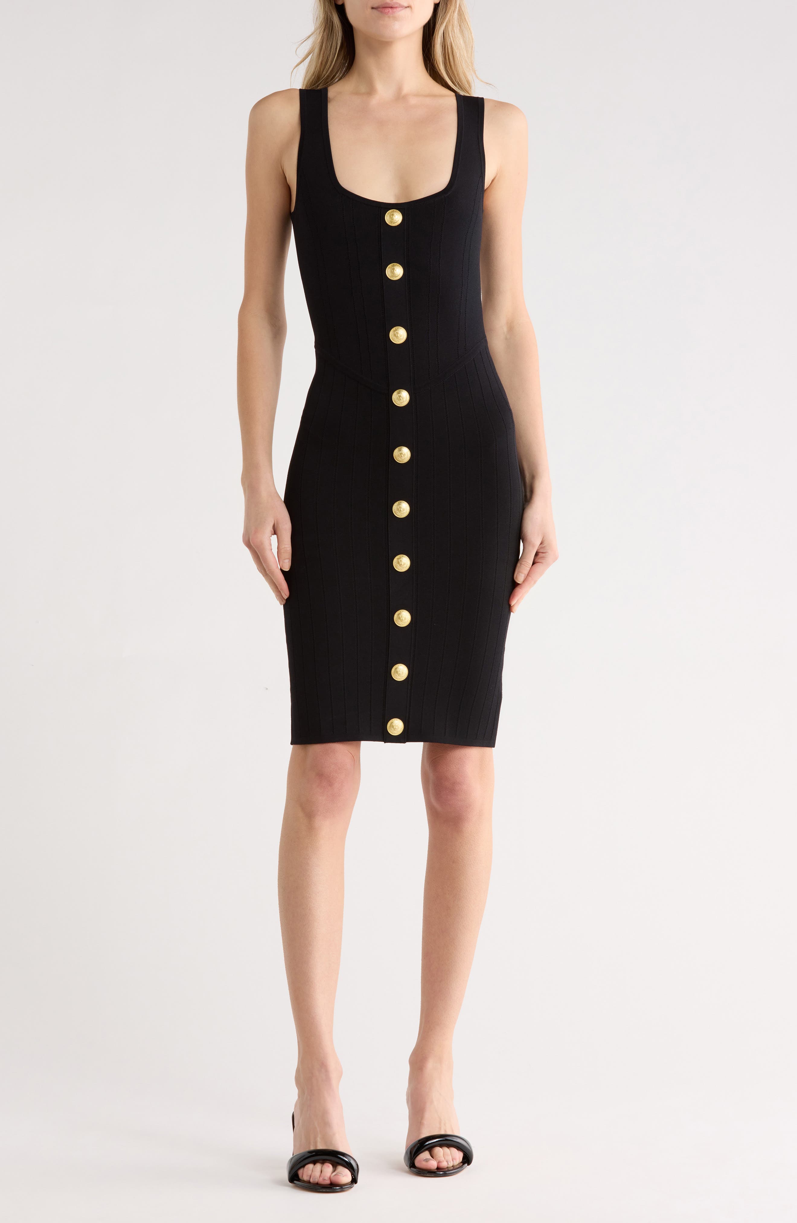L'AGENCE Soleil Button Knit Dress