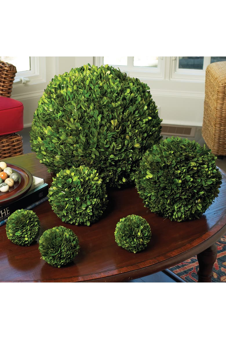 Boxwood Ball Faux (Fake) 16", Alternate, color, Green
