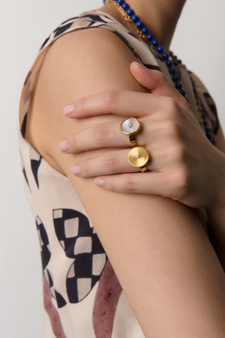 Ora Gold Adjustable Mini Ring, Alternate, color, Yellow Gold