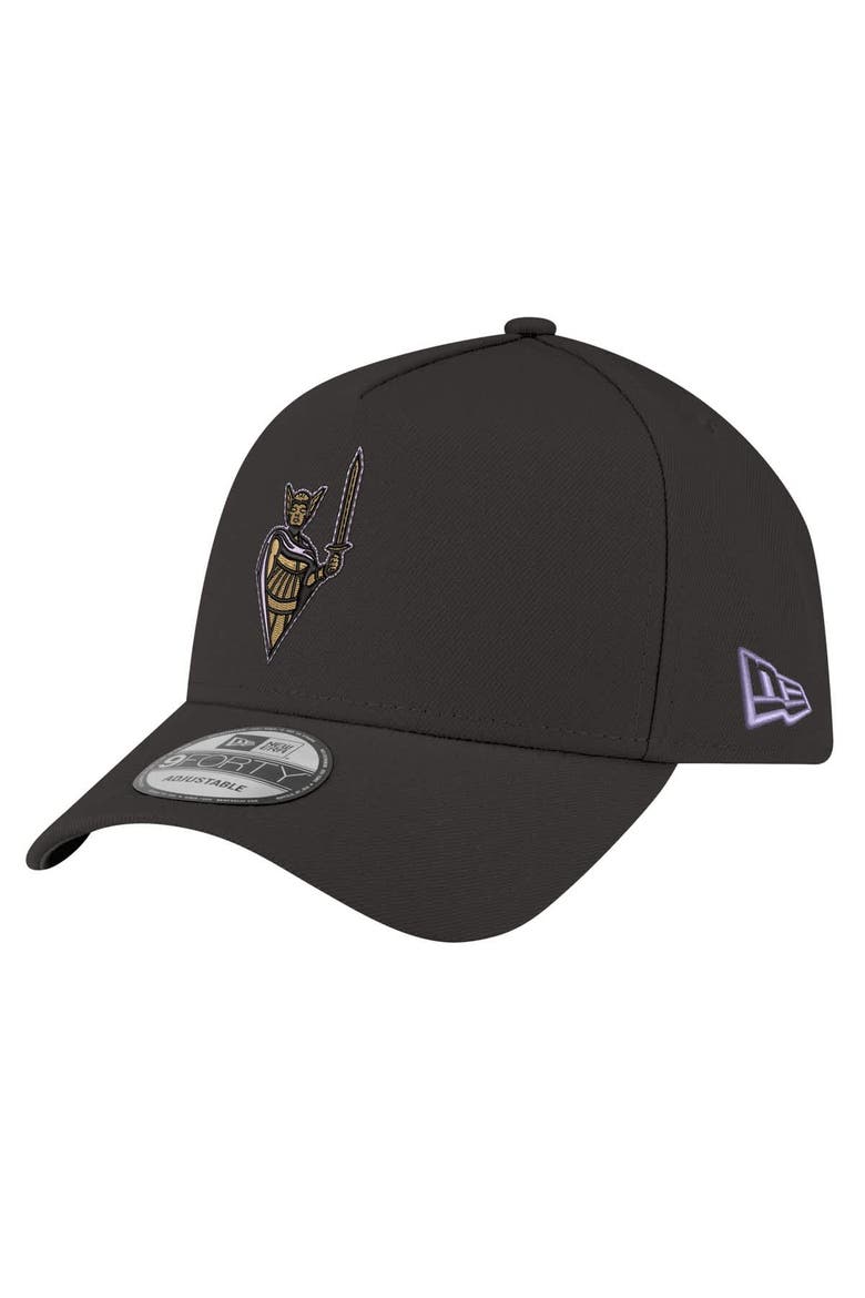 Men's New Era  Eclipse Black Golden State Valkyries Core Logo A-Frame 9FORTY Adjustable Hat, Main, color, Eclipse Black