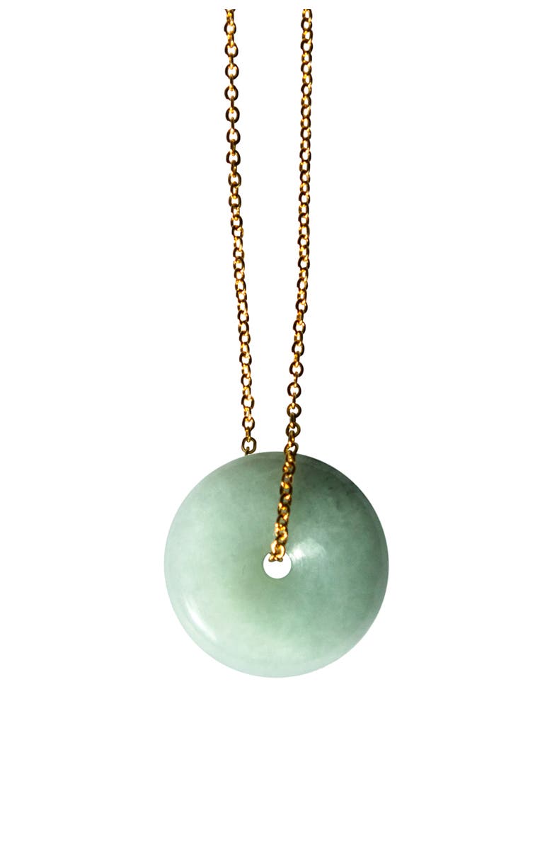 seree Button Jade pendant necklace, Main, color, 
