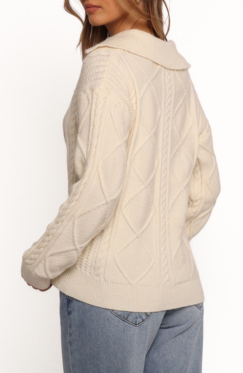 Petal & Pup Robbie Cable Stitch Sweater, Alternate, color, Cream