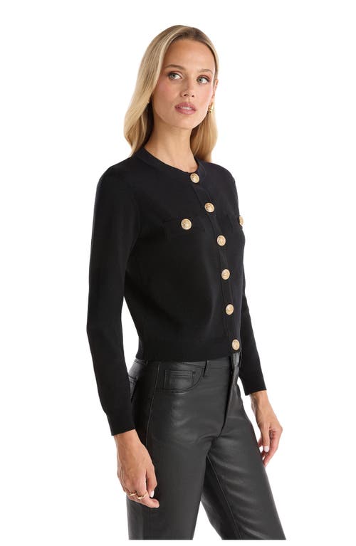 The Noli Shop Loretta Knit Cardigan Top In Black