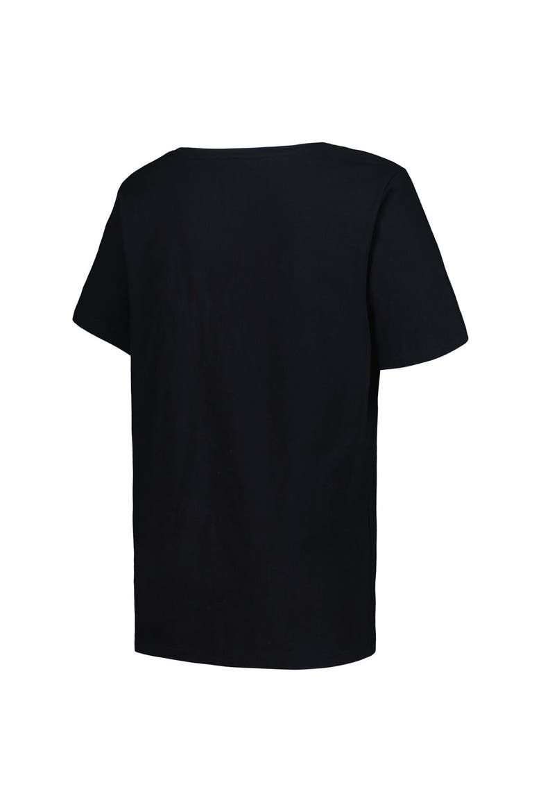 Women's Profile Black New Orleans Pelicans Plus Size Arch Over Logo V-Neck T-Shirt, Alternate, color, Black