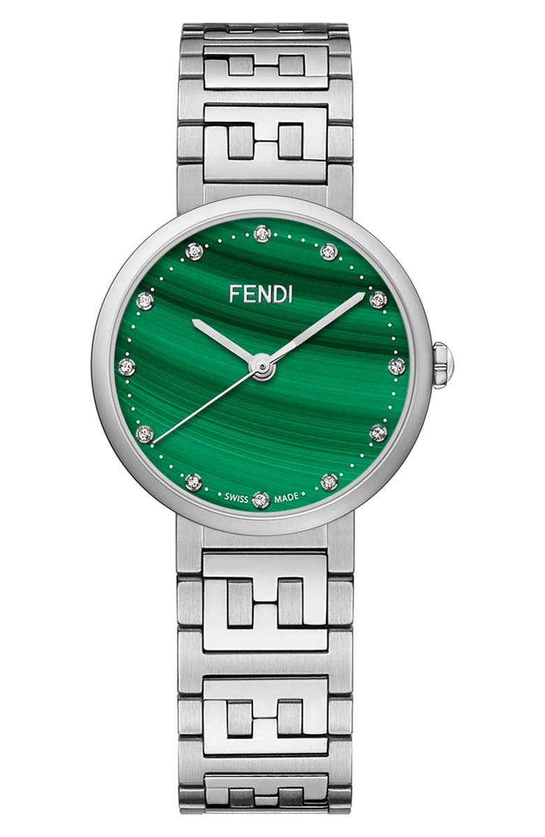 Fendi Forever Fendi Diamond Bracelet Watch, 29mm, Main, color, Stainless Steel