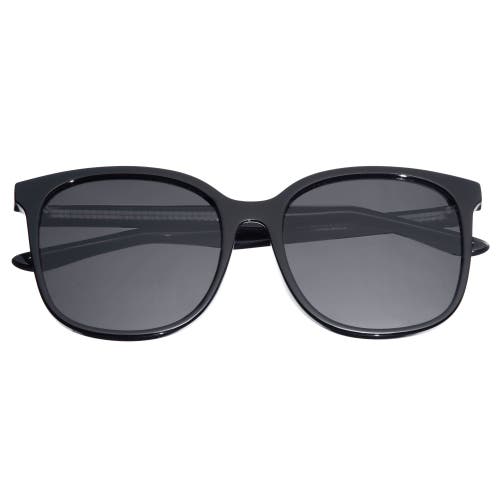 Shop Bertha Avery Polarized Sunglasses In Black/black