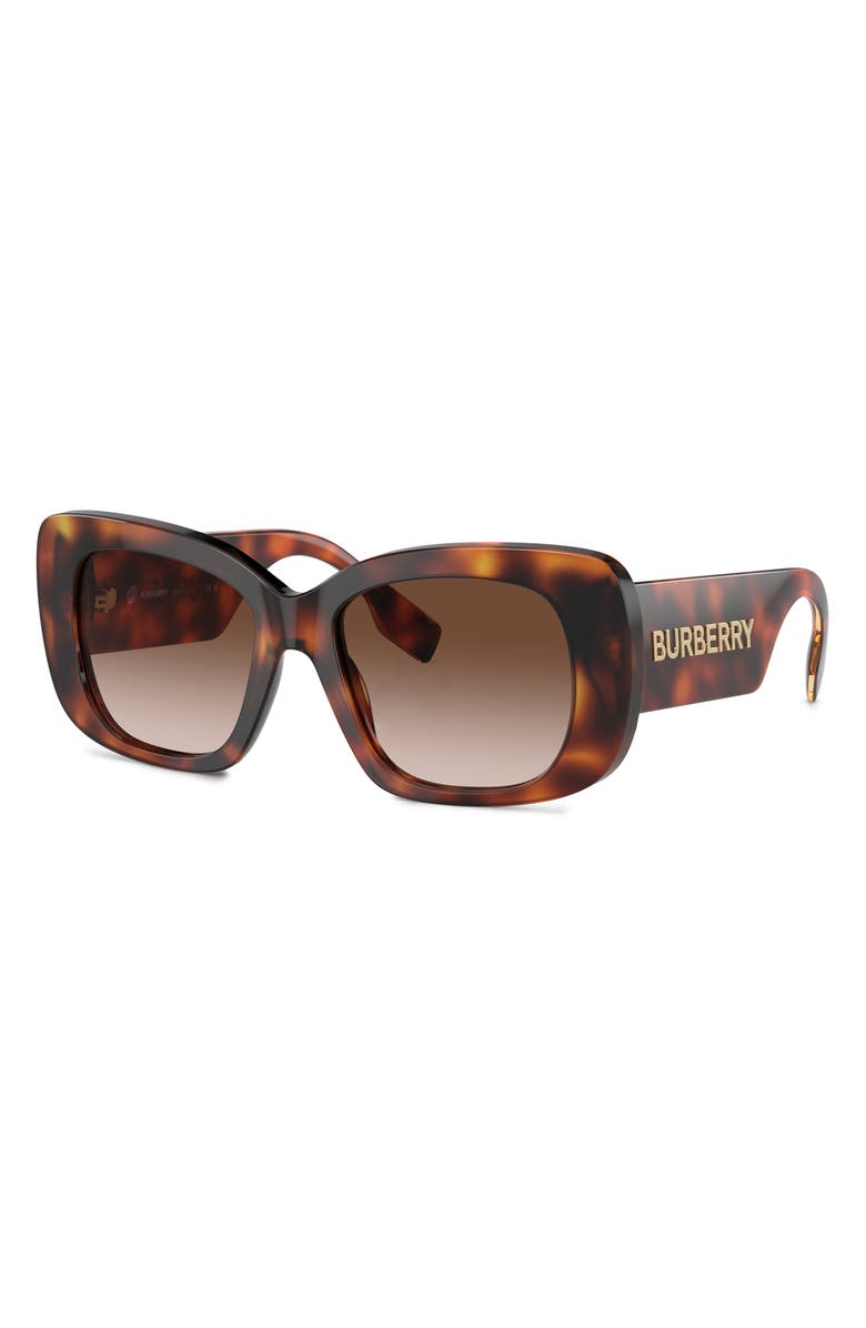 Burberry 52mm Gradient Square Sunglasses, Alternate, color, Light Havana