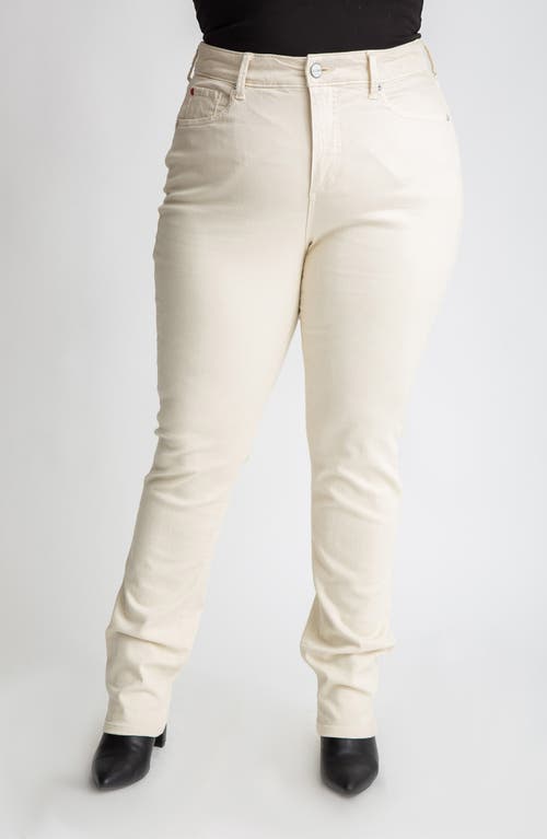 Slink Jeans High Waist Straight Leg Jeans In Beige