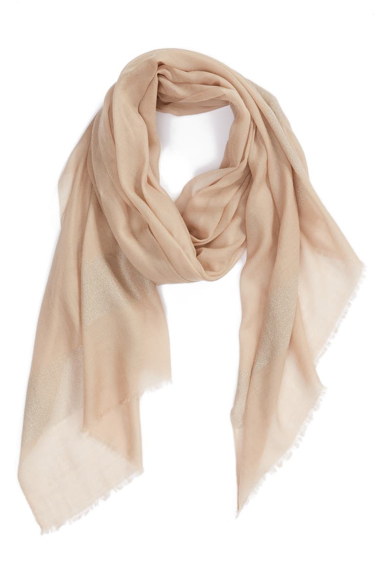 La Fiorentina Shimmer Stripe Scarf, Alternate, color,