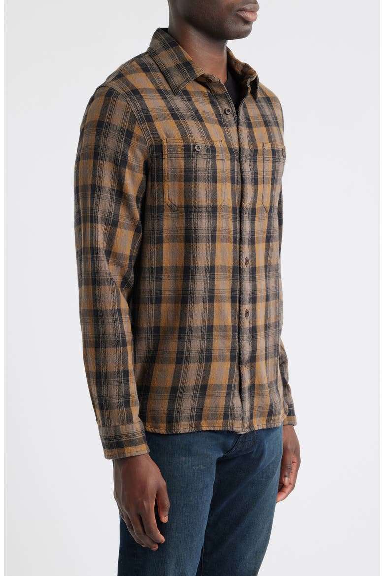 Mason Plaid Flannel Button-Up Shirt, Alternate, color, YELLOW MULTI