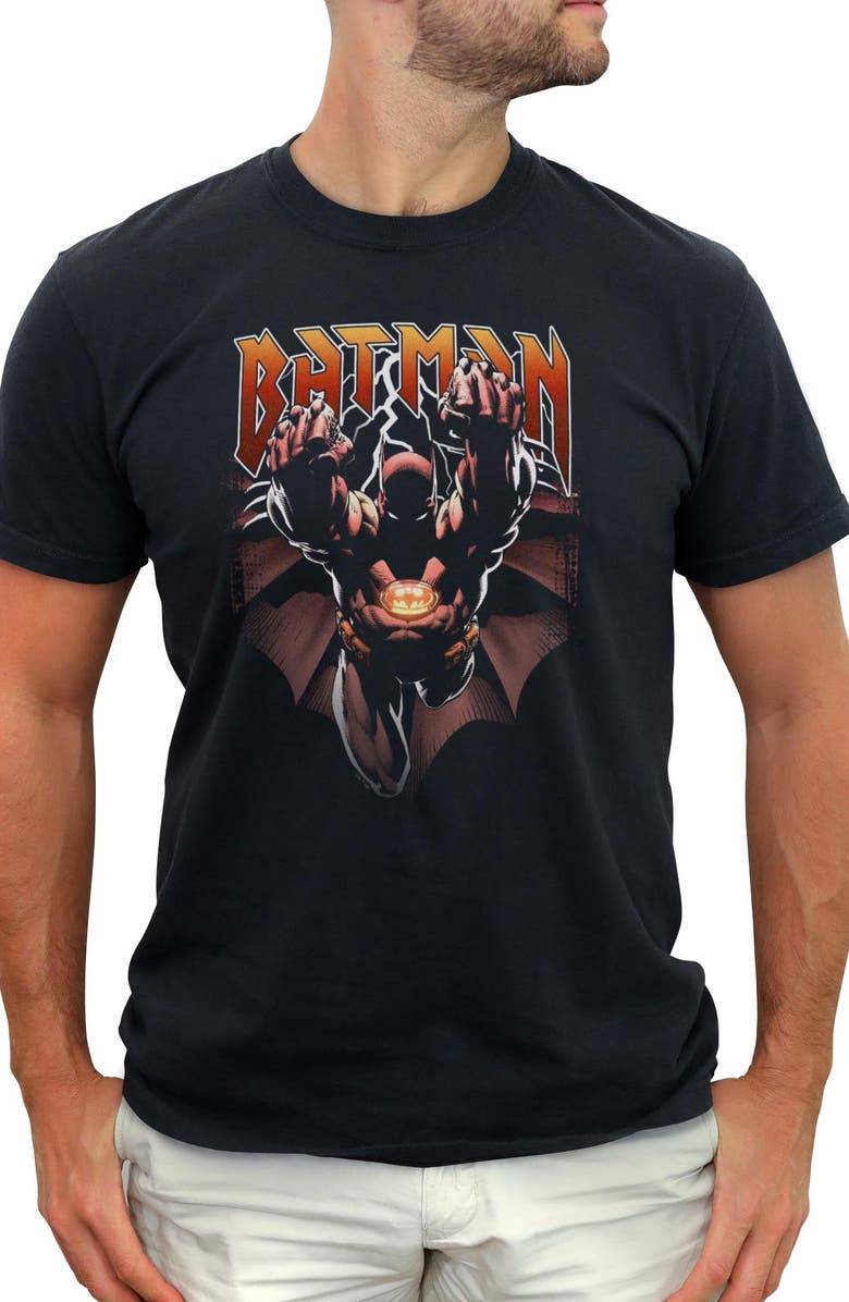 Batman Men's Batman Lightning Logo  Graphic T-Shirt, Main, color, Black