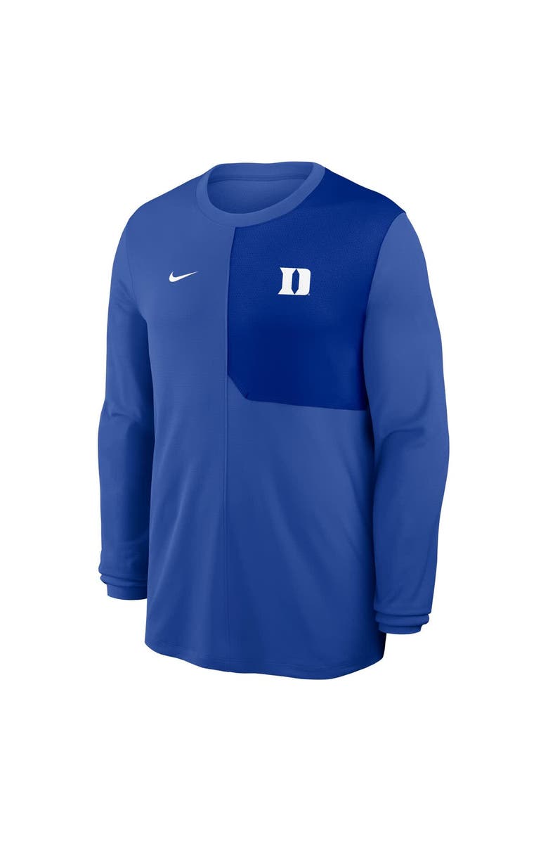 Nike Men's Nike Royal Duke Blue Devils 2025 Sideline Coach UV Performance Long Sleeve T-Shirt, Alternate, color, Royal