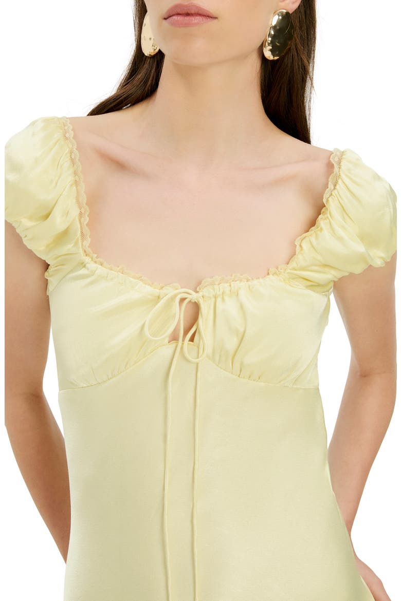 Stasia Satin Slipdress, Alternate, color, CANARY YELLOW