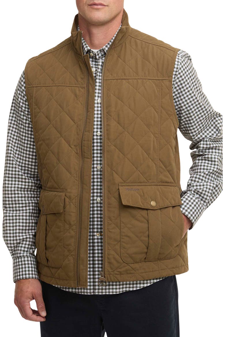 Sanded Quilted Vest, Main, color, BEECH