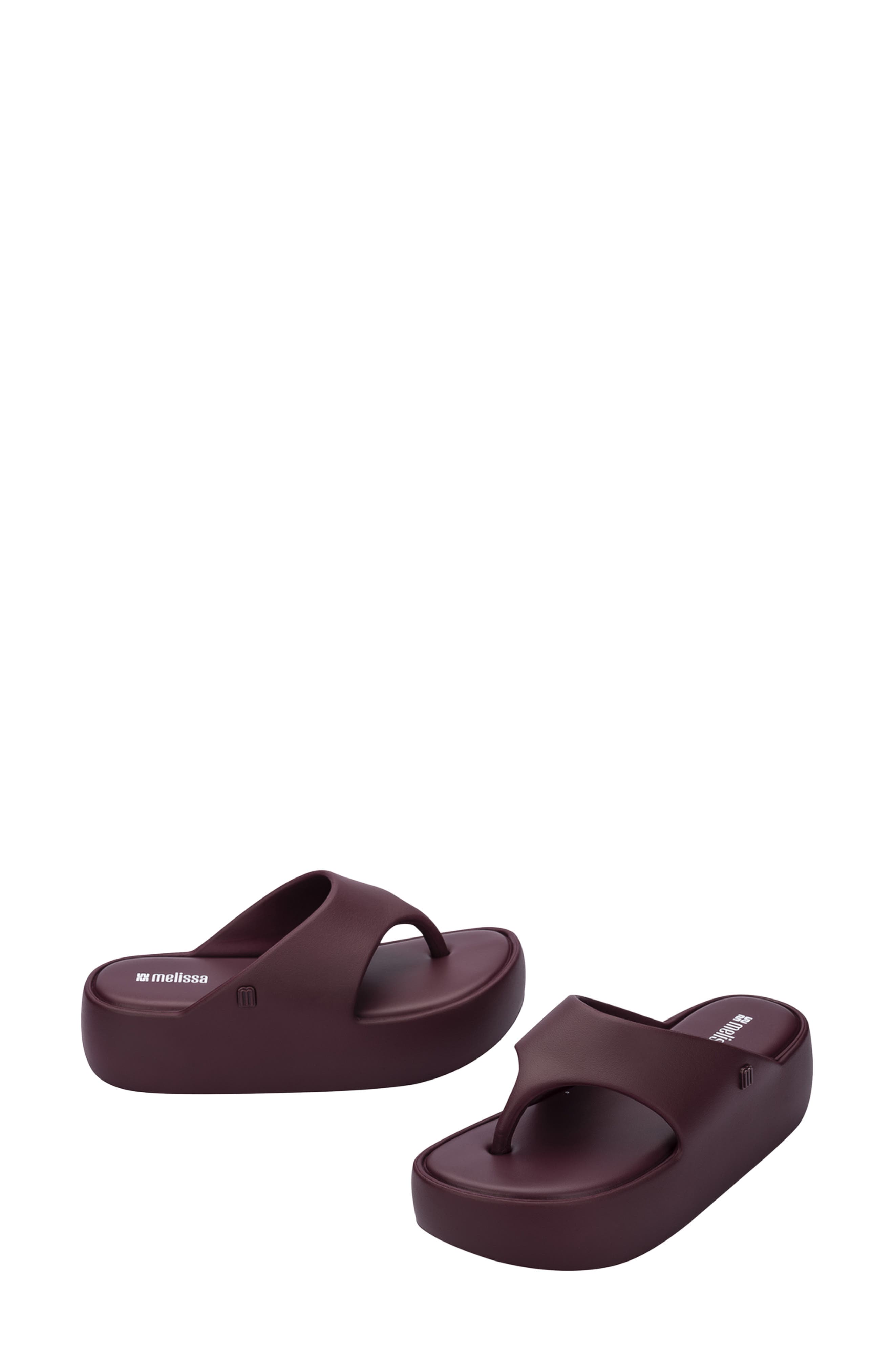 Free Platform Flip Flop, Alternate, color, BURGUNDY