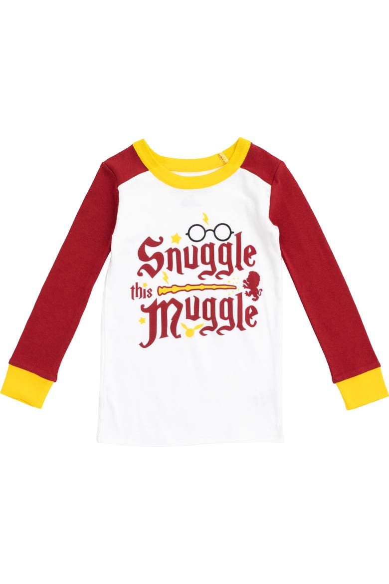 2-Piece Pajama Shirt and Pants Set, Alternate, color, Maroon and Yellow