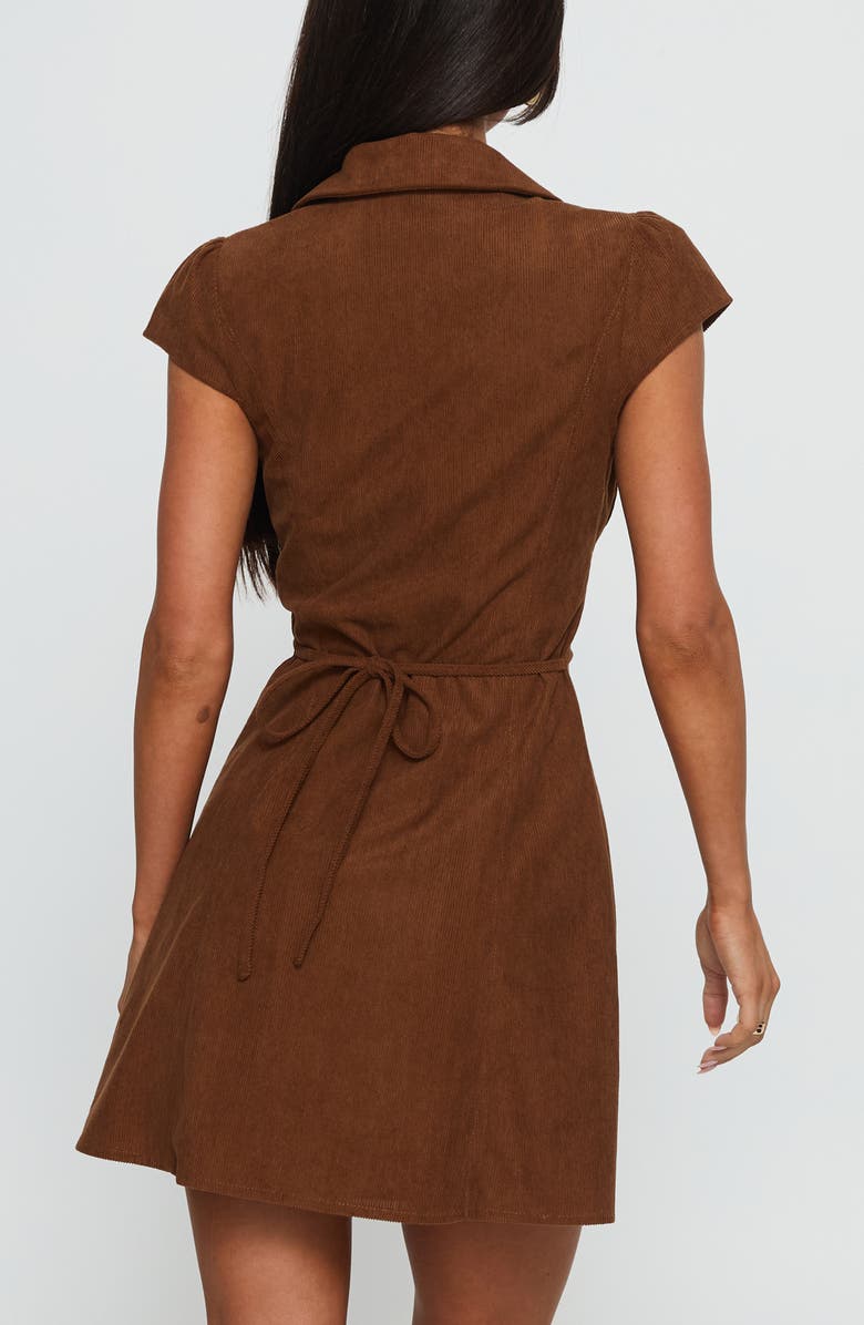 Princess Polly Magdalene Corduroy Button-Up Minidress, Alternate, color, 