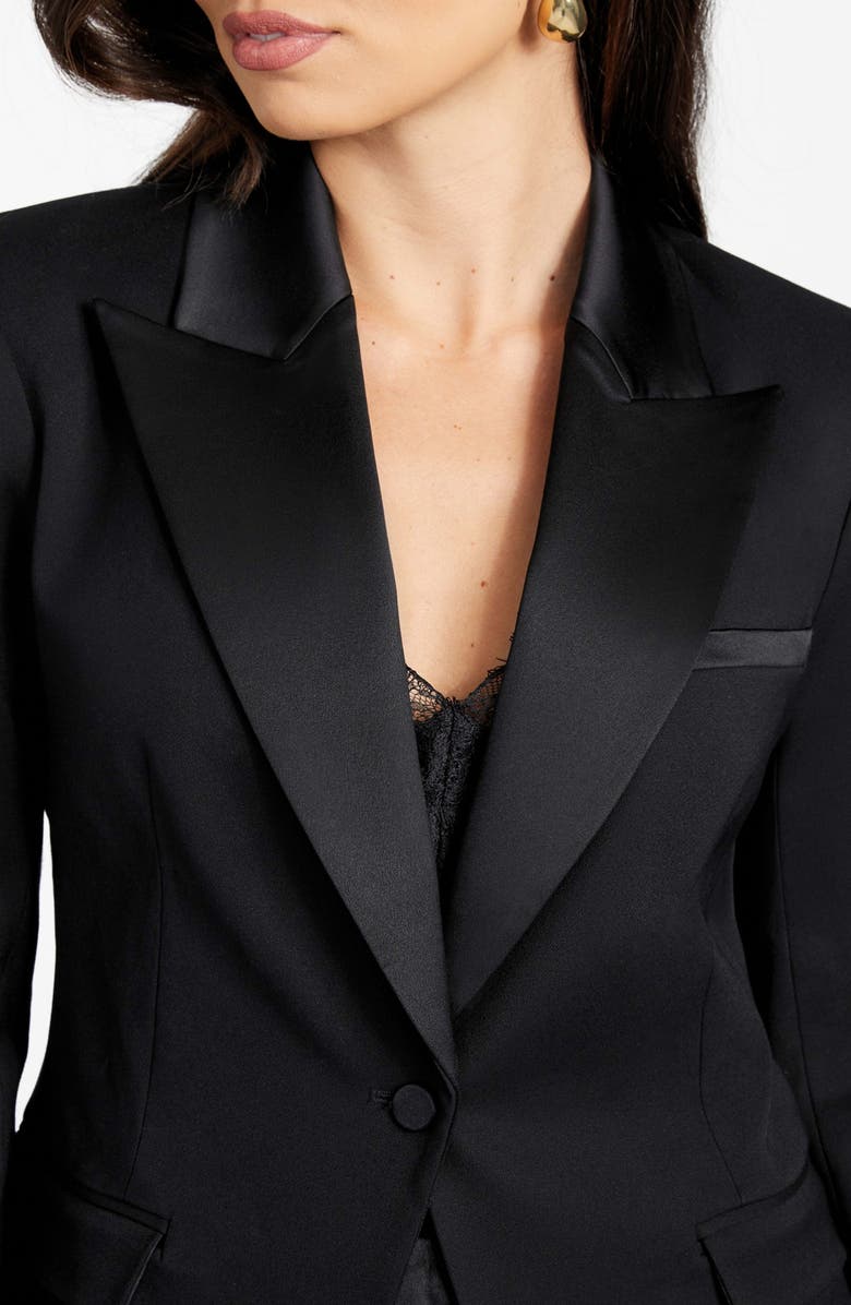 Marciano Thea One-Button Blazer, Alternate, color, Jblack-Black