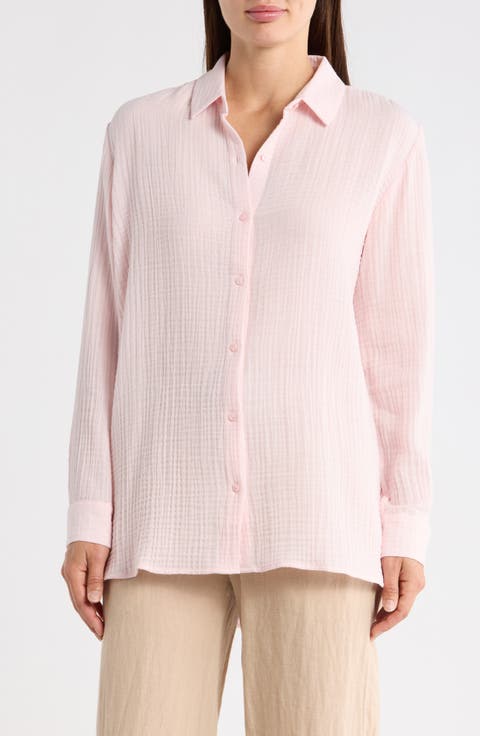 Easy Classic Organic Cotton Button-Up Shirt (Petite)