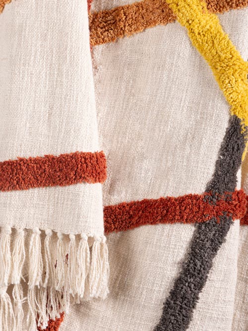 Gauri Kohli Tashi Throw Blanket 50"x60" In Multi