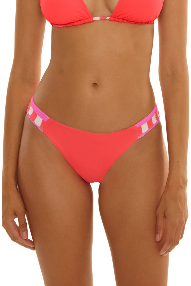 Miami Beach Reversible Hipster Bikini Bottoms, Alternate, color, CORAL MULTI