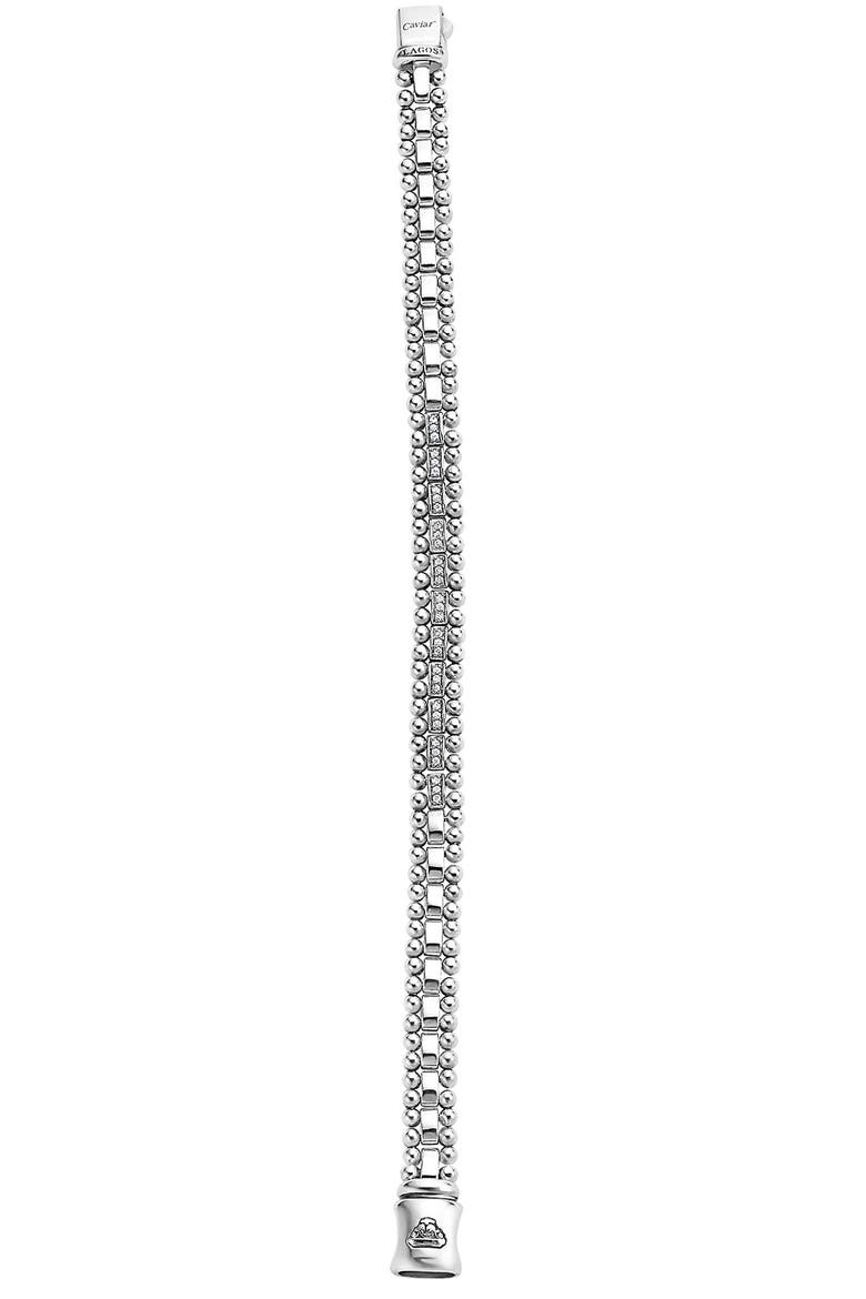 Caviar Spark Diamond Link Bracelet, Alternate, color, SILVER/ DIAMOND