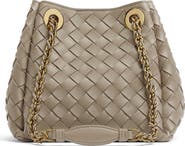 Bottega Veneta Small Parachute Chain Intrecciato Leather Shoulder Bag