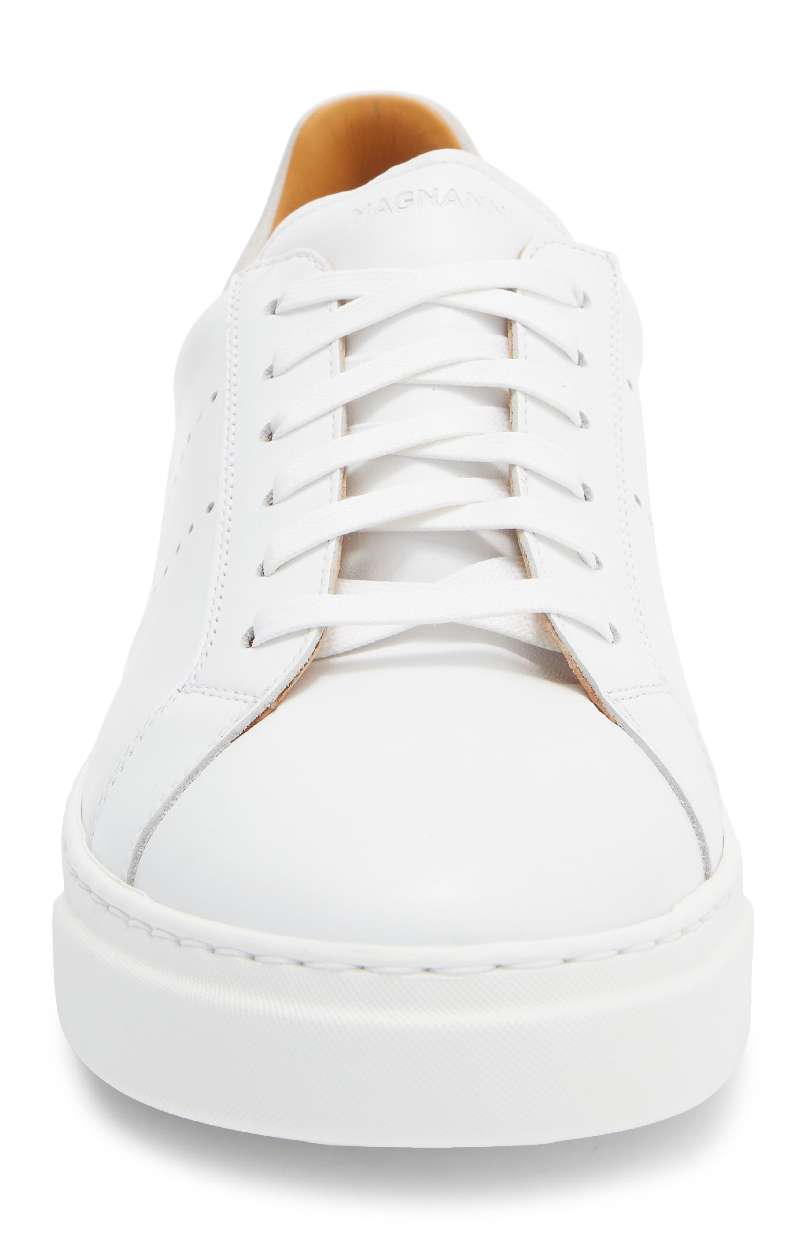 Magnanni Muro Sneaker, Alternate, color, White / White Suede