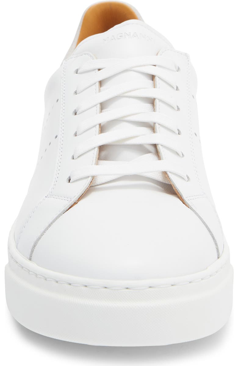 Magnanni Muro Sneaker, Alternate, color, White / White Suede