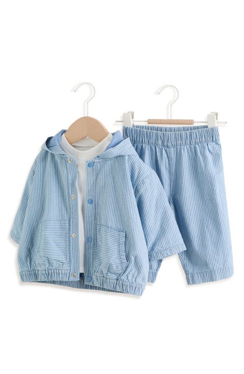 T-Shirt, Stripe Jacket & Pants Set (Baby)