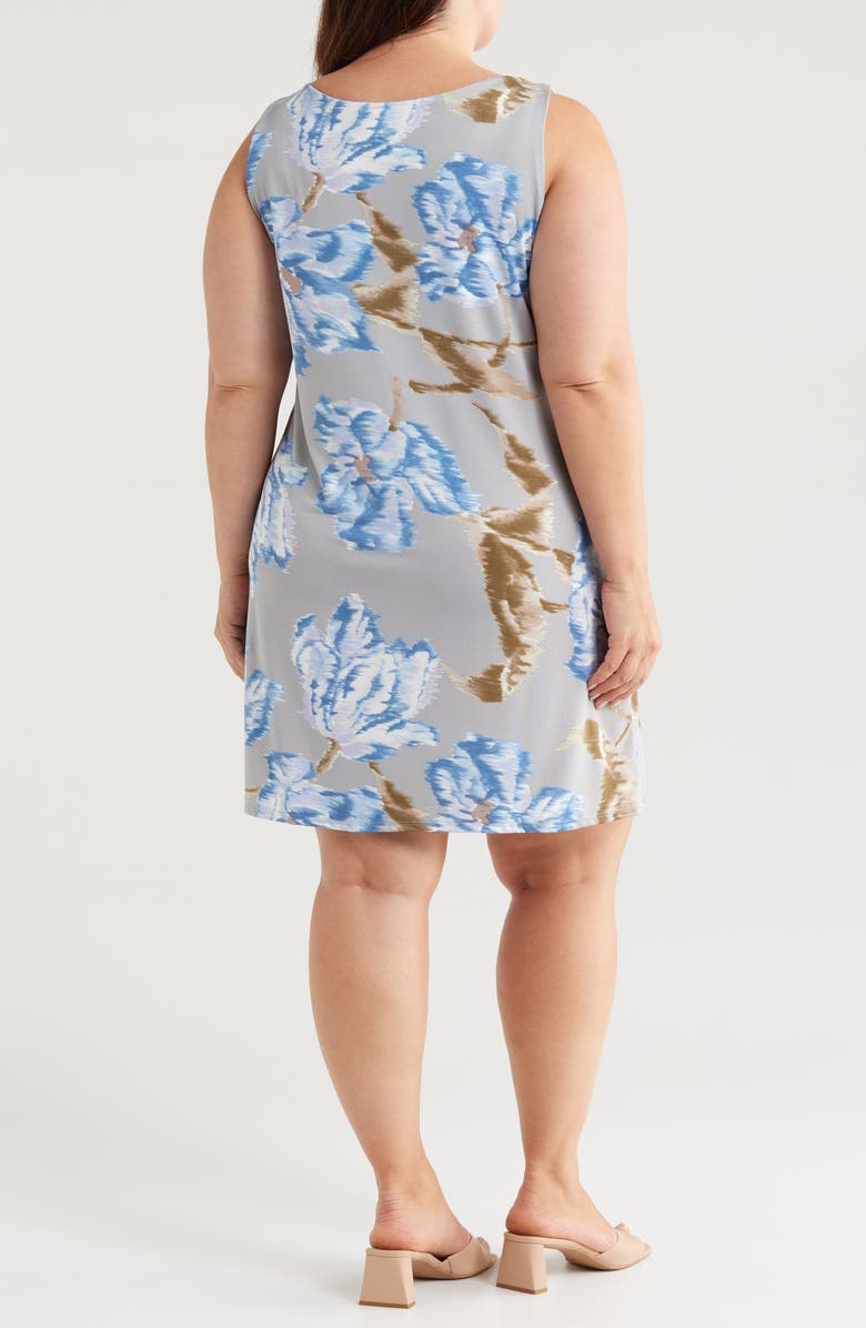 24seven Comfort Apparel Floral Sleeveless Shift Dress, Alternate, color, 