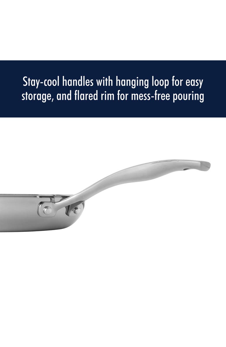 HENCKELS CUTLERY Clad Ceramic Nonstick Pan Set, Alternate, color, Silver