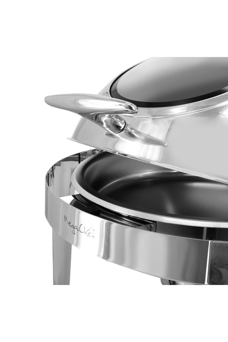 6.3 Quart Round Stainless Steel Chafing Dish, Alternate, color, Silver