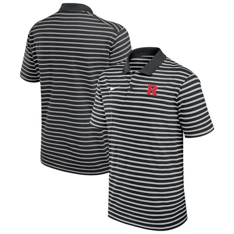 Men's Nike Black Rutgers Scarlet Knights Victory Stripe Performance Polo