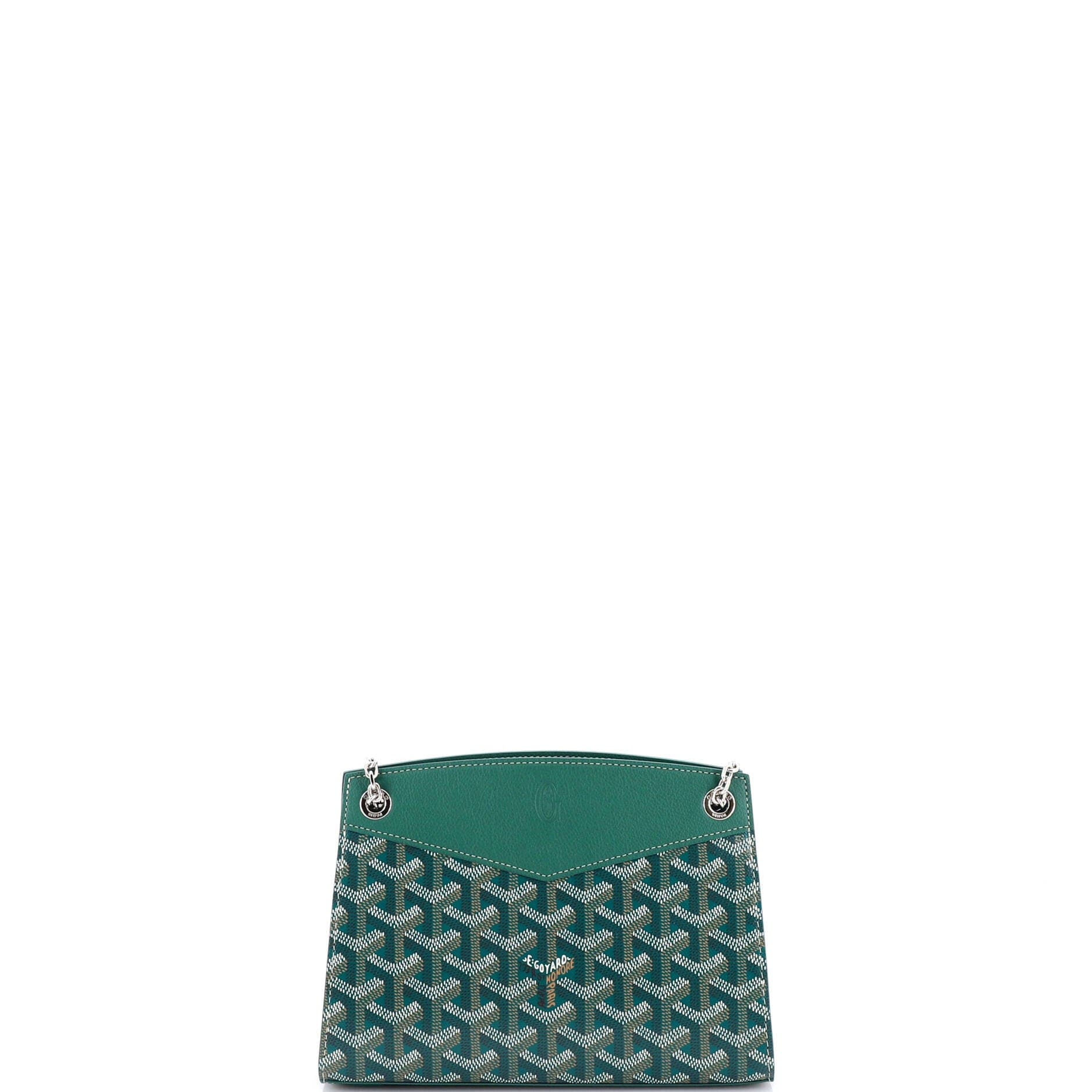 Pre-Owned Goyard Structured Rouette Chain Shoulder Bag Coated Canvas Mini, Alternate, color, Green