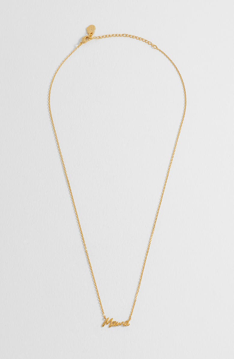 Estella Bartlett Mama Pendant Necklace, Alternate, color, Gold