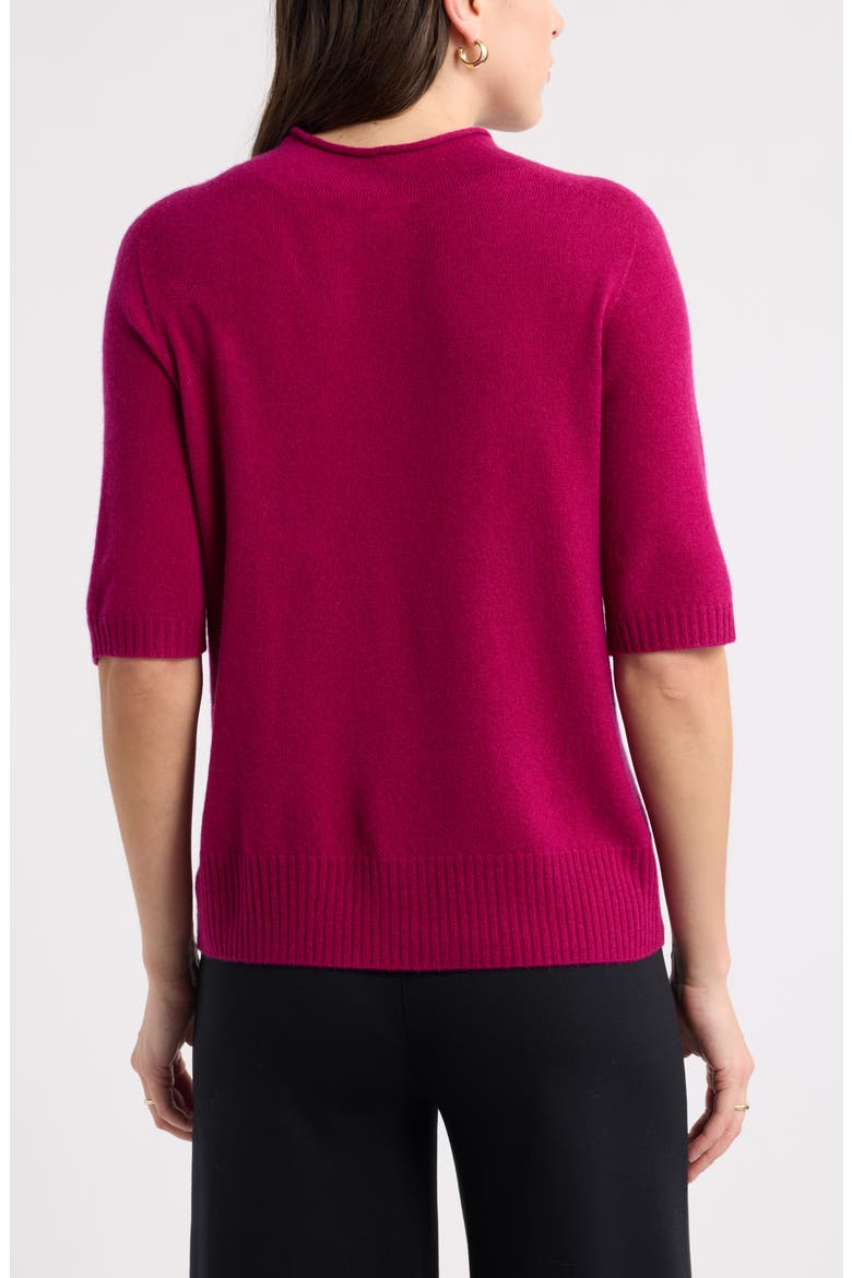 Wool & Cashmere Blend Roll Neck Sweater, Alternate, color, PINK PLUMIER